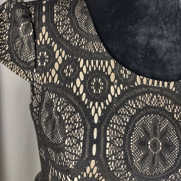 Kalijati Black Lace Dress With Nude Slip Underneath. Size M - Picture 3 of 15
